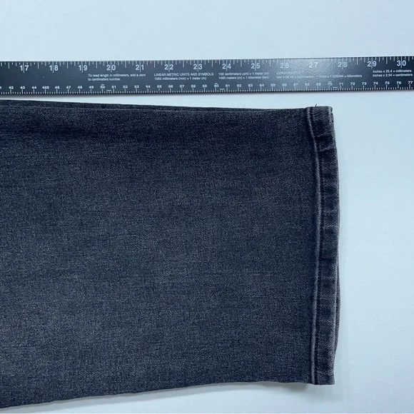 Spanx Wide Leg Jeans Womens Size 1X Regular Heavy Black Stretch Denim 37x28 - Picture 9 of 16